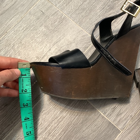 Vintage bamboo platform wedge heels 5.5 preowned - Picture 9 of 12